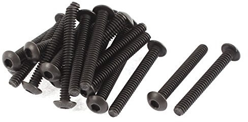 sourcing map 3/16-24x1-1/2 10.9 Acciai legati a brugola testa bombata vite bullone 20pz.