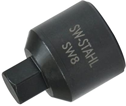 SW-Stahl 01412L Bremssatteleinsatz - 10-Kant Nuss 8 x 24 mm Fuer Bremsen | Spezial-Steckschluessel-Einsatz fuer Verschraubungen an Bremssaetteln - Robustes Werkzeug zum Loesen von Brems-Schrauben