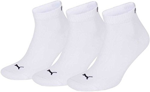 PUMA 6 Paar Sneaker Quarter Socken Gr. 35-49 Unisex für Damen Herren Füßlinge, Farbe:300 - white, Bekleidungsgröße:XL
