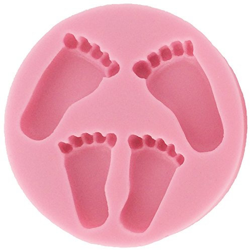 Assortie Taille MOULE en silicone PIEDS DE BÉBÉ, versez métier de sucre gumpaste / Fondant / décoration de gâteau / sucrerie / Jelly / Glace / Cookie / fimo 100*100*15mm