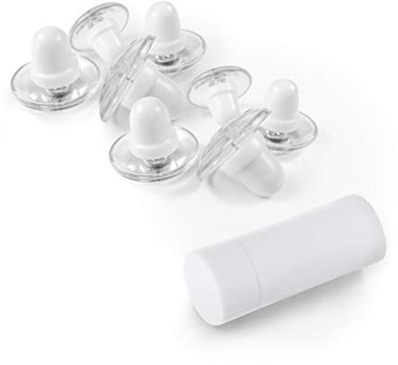 Pinion Pins Magnetische Befestigungssystem (8er Set) Bettdecken-Clip, Befestigungen, Dekoration und vieles mehr! (8er Set, Klar und Weiß)