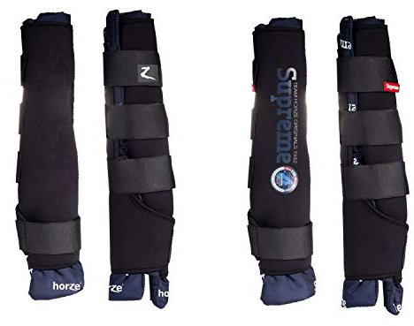 NETPROSHOP Stallgamaschen 1 Paar mit Flexiblen Polstern für die Hinterbeine, Groesse:Full