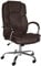 CLP Ergonomischer Bürostuhl Big Xanthos I XXL Komfort Mit Wippfunktion Und Armlehnen I Verstellbar Mit Kunstleder-Bezug, Belastbar bis 210 kg, Farbe:braun