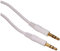adaptare 10023 Stereo-Aux-Kabel 2-mal 3,5-mm-Stecker Klinke vergoldet Ultraslim-Design, 0,30m, weiß