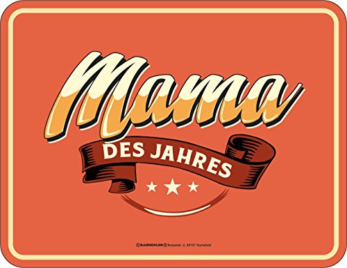 Original RAHMENLOS Blechschild für die Mutter: Mama des Jahres