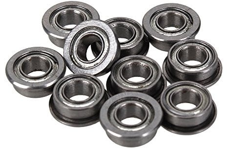 Silber Zink Legierung Shielded Flansch Modell Flansch Kugellager 3 x 6 x 2.5 mm Packung mit 10