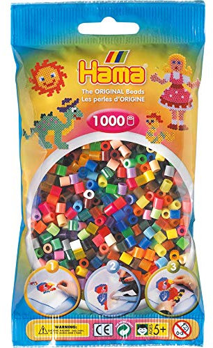 Hama Perlen Beutel | ca.1000 Midi Fuse Perlen | Mosaik Deko Kunst & Basteln für kreative Kinder ab 5 Jahren |