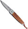 Haller Damast Einhandmesser, 440C, Zebraholz