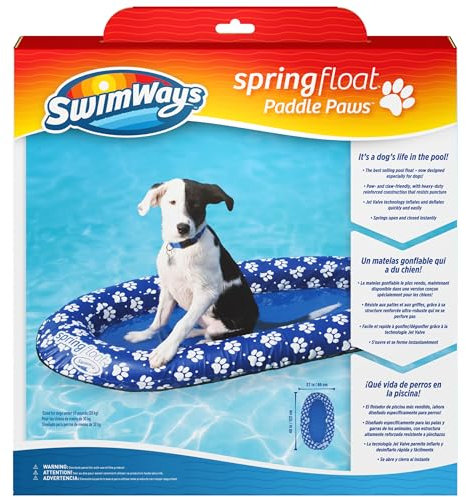 SwimWays Paddle Paws Spring Float Dog Raft, Small (0-65 lbs.)