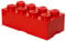LEGO Storage Brick 8 Knöpfe, stapelbar Aufbewahrungsbox, 12 l, Plastik, rot, Large