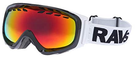 RAVS by ALPLAND SNOWBOARDBRILLE KONTRASVERSTÄRKTE Scheibe - Skibrille Goggle AUCH für BRILLENTRÄGER INKL.MICROFASERBAG!