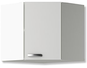 idealShopping GmbH Eckhängeschrank OED606-9 in weiß glänzend