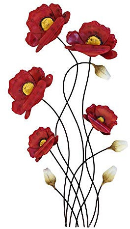 formano Wandbild 66 cm rote Mohnblüten Zweige 673473