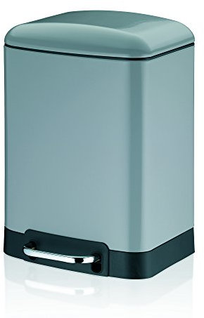 kela 22997, Kosmetikeimer 6 l, Silent-Close, Edelstahl pulverbeschichtet, Davino, Hellgrau, One Size