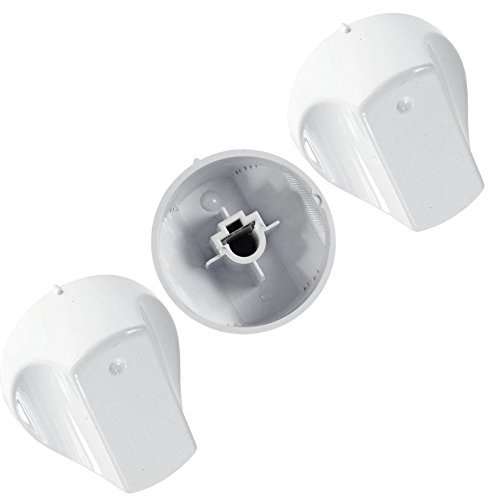 Spares2go Lot de 3 boutons de commande blancs pour four et cuisinière Hotpoint