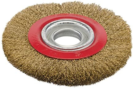 Silverline - Spazzola a disco in acciaio ottonato 150 x 32 mm (224516)