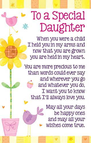 Heartwarmers To A Special Daughter Keepsake Card & Envelope 3.5 x 2 Code K111E
