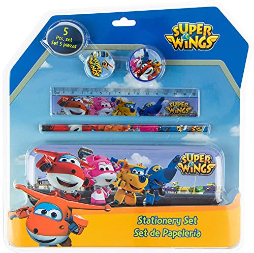 Disney – super Wings Blister 5 teilig mit Schutzhülle Clamshell 3D, wi17012