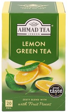 Ahmad Tea - Lemon Vitality Flavoured Green Tea 20 Bags - 40g