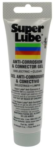 Super Lube Anti-Corrosion & Connector Gel - High Molecular & Synthetic - Corrosion & Moisture Resistant - Dielectric Compound for Electrical Components - Translucent Amber - Tube - 3 oz (82003)