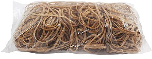 White Box 454G Size 64 Rubber Bands,beige|brown|white|yellow