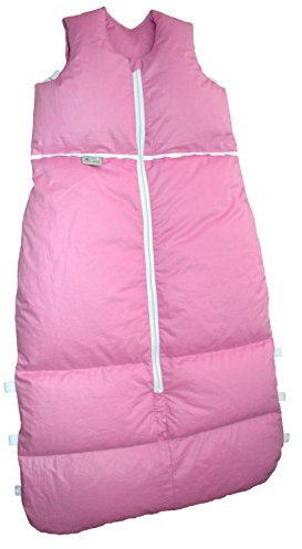 Premium Daunenschlafsack, längenverstellbar, Alterskl. ca 12-24 Monate, rose uni, 110cm