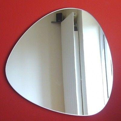 Triangular Pebble Wall Mirror - 32 x 31 cm