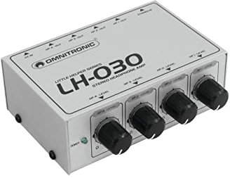 OMNITRONIC LH-030 Headphone Amplifier | 4-Channel Headphone Amplifier, Jack