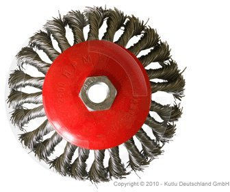 115mm Stahldrahtkegelzopfbürste Scheibenbürste M14 Gewinde für Winkelschleifer