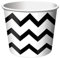 Creative Converting 6 Count Chevron Patterned Treat Cups, Black/White
