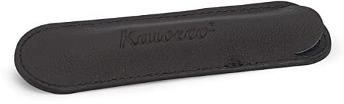 Kaweco 1er Leder Etui Lang Schwarz I Stifte Etui passend für die DIA2, ORIGINAL, PERKEO, Student, Supra Serien I Stifttasche aus echtem Leder I Stiftetui 16 x 3,6 cm