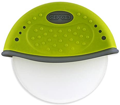Dexas One Handed Rolling Pizza Cutter, Green
