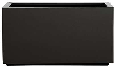 Hobby Flower Steel Plus - Maceta Rectangular con Sistema de autoriego, 75 x 35 x 40 cm, Color Antracita