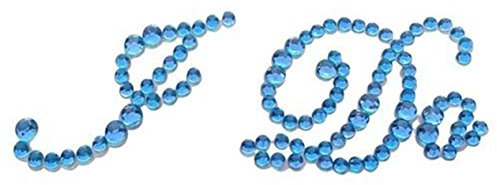 Satz von Crystal Ich will & ich auch Hochzeitsschuh-Aufkleber für Ihre Hochzeitsschuhe, für sie und ihn, tolles Hochzeitstagsgeschenk, Neuheits-Geschenk blau BLUE I DO