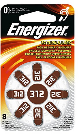 Energizer 3 Stück je 8 Batterien Hörgeräte Zink Air Turn & Lock N ° 312