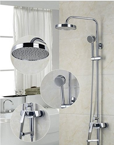 Gowe contemporain Cascade de salle de bain douche robinet mitigeur Poignée simple robinet de chrome