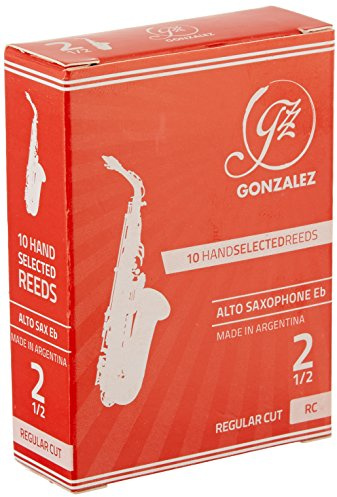 Conn-Selmer Gonzalez ASAXG25 Alto Saxophone Reed, 10/Box, 2.5 - Orange Box