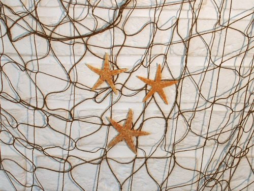 Fischernetz antik braun 400 x 200 cm INCL. 3 x Seestern