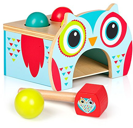 Leomark banco Martello in Legno per Bambini, Giocattolo educativi, Gioco interattivo, Giochi Montessori, Giocattoli per la casa e l'asilo, 22,5cm x 14,5cm x 17 cm (LxPxA)…