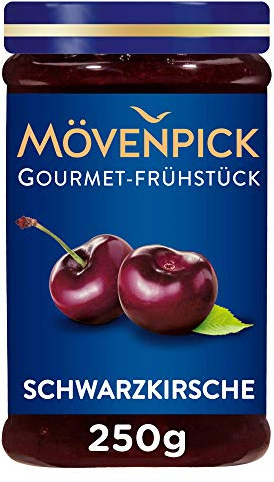 Mövenpick Gourmet-Frühstück Baseler Schwarzkirsche, Fruchtaufstrich, 8er Pack (8 x 250 g)
