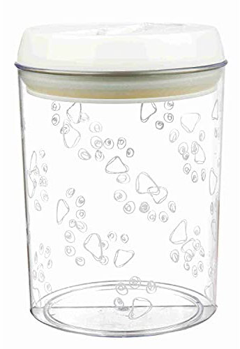 TRIXIE Futter- und Snackdose - luftdicht verschließbar - hält das Futter frisch - schützt vor Feuchtigkeit - spülmaschinengeeignet - 1,5 l Fassungsvermögen - ø 12 x 17,5 cm - transparent/weiß - 24664