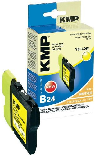 KMP Druckpatrone gelb B24 für Brother DCP-185/385C etc.