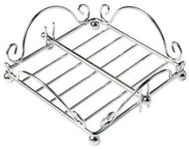 Premier Housewares Napkin Holder - Chrome, H8 x W20 x D20cm, Silver