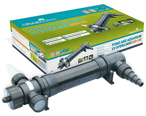 allpondsolutions 55w UV Light Steriliser for Pond & Aquarium - CUV-155 Fish Tank & Pond Clarifier - Helps Remove Algae and Greenwater