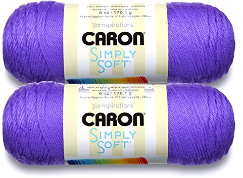 Bulk Buy: Caron Simply Soft Yarn Solids (2-Pack) (Grape)