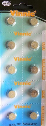 10 x AG6 Vinnic 371 Watch Batteries (L921 SR920 SR69)