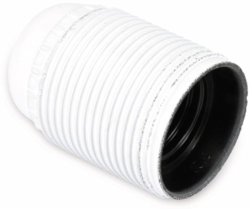 2 Stück Iso Lampen Fassung E27, weiß, mit Außengewinde