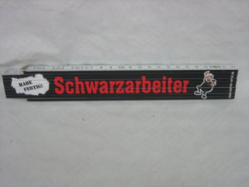 Zollstock passend zu jedem Anlass Geschenke für Männer Handwerker Heimwerker zum Geburtstag Männergeschenke Metermaß Gliedermaßstab 2m Holz Werkzeug (Zollstock Schwarzarbeiter 30202)
