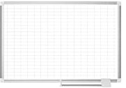 MasterVision Magnetisches Whiteboard, trocken abwischbar, 2,5 x 5,1 cm Raster, lackierte Stahloberfläche, verschiebbare Markierungsablage, 91,4 x 121,9 cm, Aluminiumrahmen