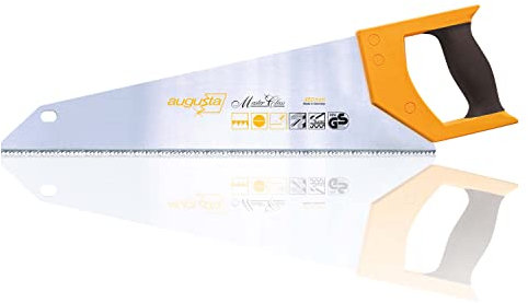 Augusta-Heckenrose Handsäge 450 mm I Mehrzweck Fuchsschwanz Säge aus Bandstahl C75 I Säge mit 2-Komponenten Softgriff für Spanplatten & dünnes PVC